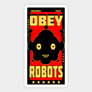 OBEY ROBOTS! Sticker